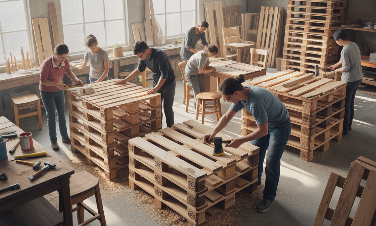 découvrez comment créer des meubles uniques et écologiques en palettes recyclées lors d'un atelier pratique et convivial.